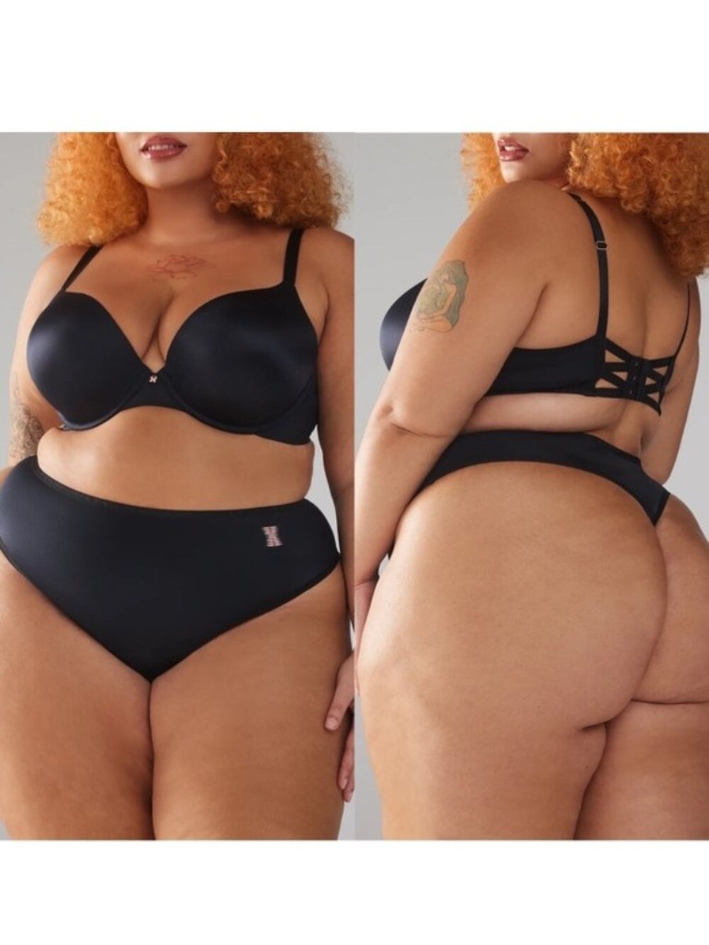 SAVAGE X FENTY | Black Core Microfiber High-Waist Thong With Logo Waistband | 3X